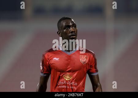 Almoez Ali von Al Duhail während des Spiels der Qatar Stars League gegen Al Shahaniya im Grand Hamad Stadium, Doha, Katar, am 28. September 2019. (Foto von Simon Holmes/NurPhoto) Stockfoto