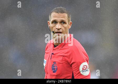 Schiedsrichter Craig Pawson während des Premier League-Spiels zwischen Leicester City und Newcastle United im King Power Stadium, Leicester, am Sonntag, 29.. September 2019. (Foto von Jon Hobley/MI News/NurPhoto) Stockfoto