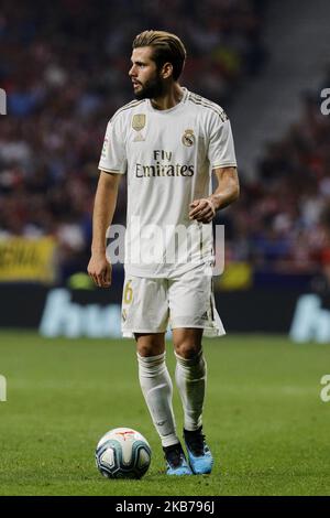 Dani Carvajal von Real Madrid während des La Liga-Spiels zwischen Atletico de Madrid und Real Madrid im Wanda Metropolitano Stadium in Madrid, Spanien. 28. September 2019. (Foto von A. Ware/NurPhoto) Stockfoto