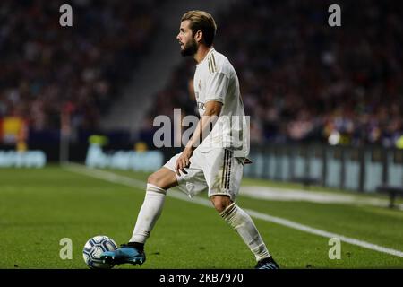 Dani Carvajal von Real Madrid während des La Liga-Spiels zwischen Atletico de Madrid und Real Madrid im Wanda Metropolitano Stadium in Madrid, Spanien. 28. September 2019. (Foto von A. Ware/NurPhoto) Stockfoto