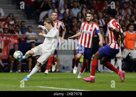 Luka Modric von Real Madrid während des La Liga-Spiels zwischen Atletico de Madrid und Real Madrid im Wanda Metropolitano Stadium in Madrid, Spanien. 28. September 2019. (Foto von A. Ware/NurPhoto) Stockfoto