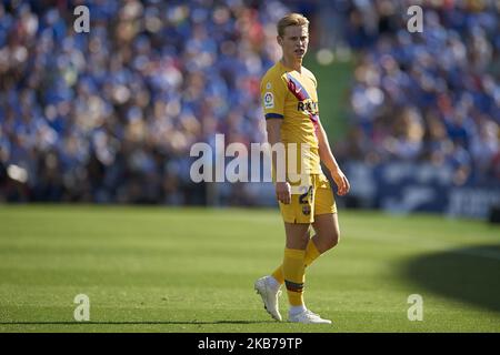Frenkie de Jong aus Barcelona während des Liga-Spiels zwischen Getafe CF und FC Barcelona im Coliseum Alfonso Perez am 29. September 2019 in Getafe, Spanien. (Foto von Jose Breton/Pics Action/NurPhoto) Stockfoto
