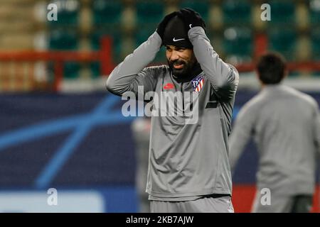 Diego Costa von Atletico Madrid während der Trainingseinheit von Atletico Madrid vor dem UEFA Champions League-Spiel der Gruppe D gegen Lokomotiv am 30. September 2019 in der RZD Arena in Moskau, Russland. (Foto von Mike Kireev/NurPhoto) Stockfoto