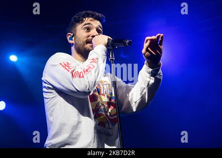 Der amerikanische Rapper, Sänger, Songwriter und Plattenproduzent Jon Bellion tritt am 01. Oktober 2019 in Mailand, Italien, live bei Fabrique auf. (Foto von Mairo Cinquetti/NurPhoto) Stockfoto