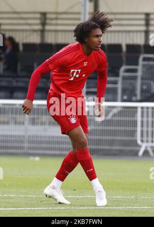 Joshua Zirkzee von Bayern München während der UAFA Youth League zwischen Tottenham Hotspur und Bayern München am 01. Oktober 2019 auf dem Hotspur Way, Enfield, in Enfield, England. (Foto von Action Foto Sport/NurPhoto) Stockfoto