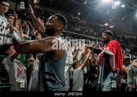 David Lighty während des Euroleague-Basketballspiels zwischen LDLC ASVEL Lyon-Villeurbanne und Olympiakos Basket Balle am 4. Oktober 2019 in Villeurbanne, Zentralfrankreich. (Foto von Nicolas Liponne/NurPhoto) Stockfoto