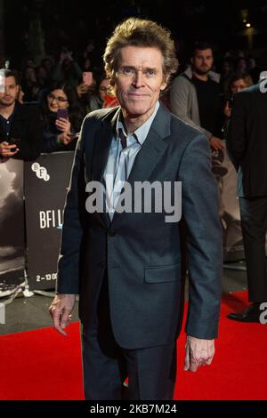 Willem Dafoe nimmt an der britischen Filmpremiere von „The Lighthouse“ im Odeon Luxe, Leicester Square, Teil, die während der BFI London Film Festival Cult Gala 63. am 05. Oktober 2019 in London, England, stattfand. (Foto von Wiktor Szymanowicz/NurPhoto) Stockfoto