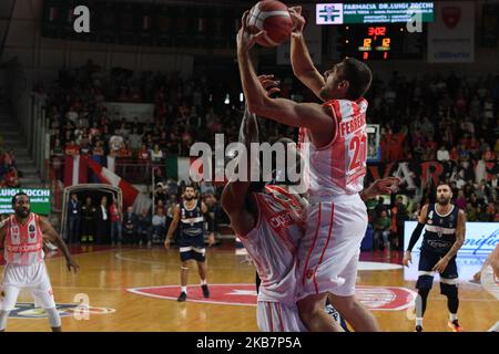 21 Ferrero Giancarlo von Openjobmetis in Aktion während der Italien Lega Korb der Serie A , Openjobmetis Varese - Fortitudo Bologna am 6. Oktober 2019 in Varese Palasport Enerxenia Arena (Foto von Fabio Averna/NurPhoto) Stockfoto