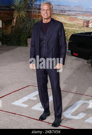 WESTWOOD, LOS ANGELES, KALIFORNIEN, USA - 07. OKTOBER: Patrick Fabian kommt bei der Los Angeles Premiere von Netflix's 'El Camino: A Breaking Bad Movie' an, die am 7. Oktober 2019 im Regency Village Theatre in Westwood, Los Angeles, Kalifornien, USA, stattfand. (Foto von Xavier Collin/Image Press Agency/NurPhoto) Stockfoto