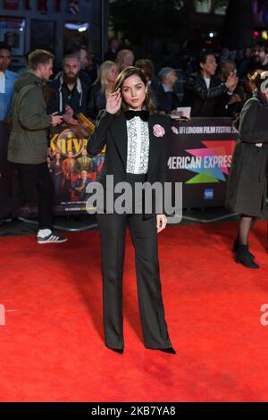 Ana de Armas nimmt an der europäischen Filmpremiere von „Knives Out“ im Odeon Luxe, Leicester Square, Teil, während der American Express Gala des BFI London Film Festival 63. am 08. Oktober 2019 in London, England. (Foto von Wiktor Szymanowicz/NurPhoto) Stockfoto