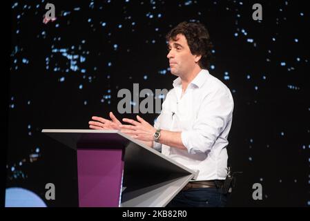 Gabriel Solano hält seine Rede während der Debatte der Stadt Buenos Aires, in Buenos Aires, Argentinien, am 10. Oktober 2019. (Foto von Manuel Cortina/NurPhoto) Stockfoto