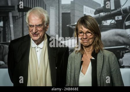 Bertrand Tavernier und Francoise Nyssen nehmen am 12. Oktober 2019 an der Eröffnungsfeier des Lumiere-Festivals 11. in Lyon, Frankreich, Teil. (Foto von Nicolas Liponne/NurPhoto) Stockfoto