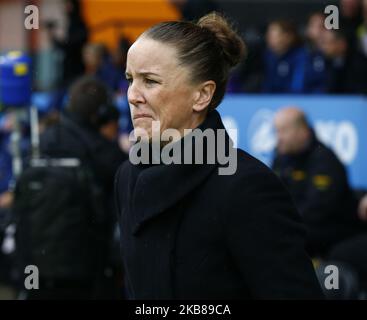 Casey Stoney Managerin von Manchester United Women während der Barclays FA Women's Super League zwischen Tottenham Hotspur und Manchester United am 13. Oktober 2019 im Hive Stadium, London, Großbritannien (Foto by Action Foto Sport/NurPhoto) Stockfoto