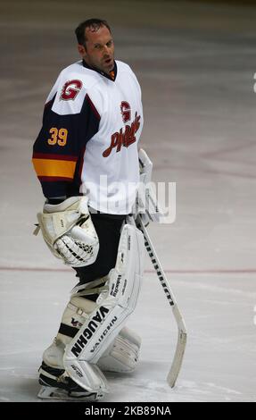 Petr Cech von Guildford Phoenix Ex Arsenal und Chelsea Player während der National Ice Hockey League zwischen Guildford Phoenix und Swindon Wildcats 2 im Guildford Spectrum Stadium in Guildford, England am 13. Oktober 2019 (Foto by Action Foto Sport/NurPhoto) Stockfoto