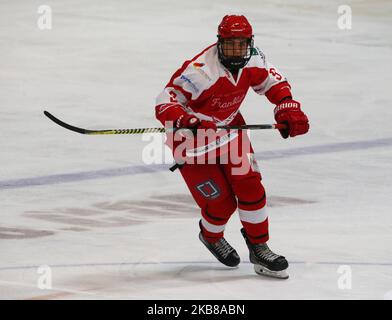 Jack Patenkind der Swindon Wildcats während der National Ice Hockey League zwischen Guildford Phoenix und Swindon Wildcats 2 am 13. Oktober 2019 im Guildford Spectrum Stadium in Guildford, England (Foto von Action Foto Sport/NurPhoto) Stockfoto