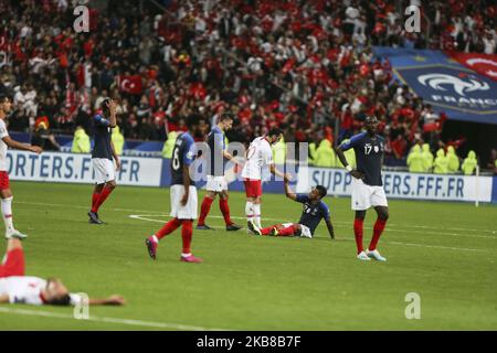 Während des Fußball-Qualifikationsspiel der Gruppe H der Euro 2020 zwischen Frankreich und der Türkei im Stade de France in Saint-Denis, außerhalb von Paris am 14. Oktober 2019. (Foto von Elyxandro Cegarra/NurPhoto) Stockfoto