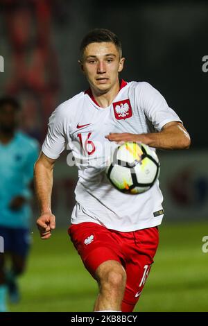 Bartosz Slisz (POL) während des Fußballspiels der Elite League U21 zwischen Polen U20 und den Niederlanden U20 am 14. Oktober 2019 in Kalisz, Polen. (Foto von Foto Olimpik/NurPhoto) Stockfoto