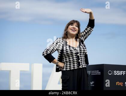 Die Schauspielerin Loles Leon nimmt am 24. September 2019 im Kursaal, San Sebastian, Spanien, an der Fotocollage „Historias De Nuestro Cine“ des San Sebastian International Film Festival 67. Teil. (Foto von Rebeca Alonso/Coolmedia/NurPhoto) Stockfoto