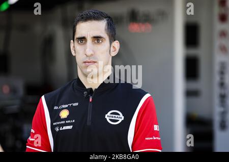 BUEMI Sebastien (Sui), Nissan e.Dams, Portrait während des offiziellen Vorsaison-Tests der sechsten Saison auf dem Circuit Ricardo Tormo in Valencia am 15., 16., 17. Und 18. Oktober 2019 in Spanien. (Foto von Xavier Bonilla/NurPhoto) Stockfoto