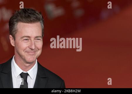 Edward Norton nimmt am 17. Oktober 14. 2019 in Rom, Italien, am roten Teppich „Motherless Brooklyn“ Teil. (Foto von Massimo Valicchia/NurPhoto) Stockfoto