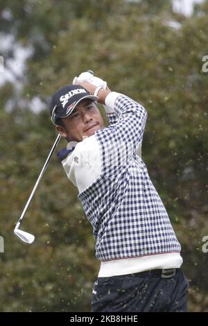 Hideki Matsuyama aus Japan bei einer PGA Tour der CJ Cup Nine Bridges Round 2 im Nine Bridge Golf Club in Jeju, Südkorea, am 18. Oktober 2019. (Foto von Seung-il Ryu/NurPhoto) Stockfoto