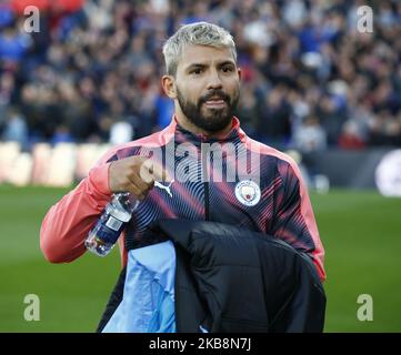 Sergio Aguero von Manchester City während der englischen Premier League zwischen Crystal Palace und Manchester City im Selhurst Park Stadium, London, England am 19. Oktober 2019 (Foto by Action Foto Sport/NurPhoto) Stockfoto