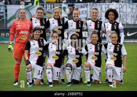 Juventus Women Lineup während der Women Serie Ein Spiel zwischen dem FC Internazionale und Juventus am 20. Oktober 2019 in Solbiate Arno, Italien. (Foto von Giuseppe Cottini/NurPhoto) Stockfoto