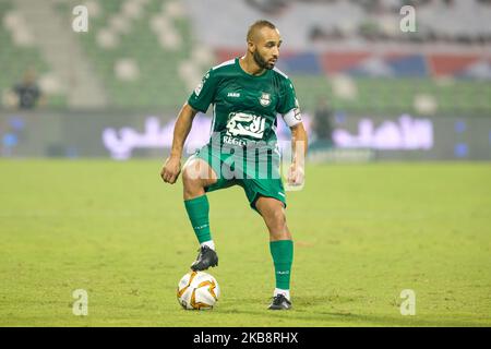 Al Ahlis Nabil El Zhar am Ball während des Spiels der QNB Stars League gegen Al Shahaniya am 19 2019. Oktober im Hamad bin Khalifa Stadium, Doha, Katar. (Foto von Simon Holmes/NurPhoto) Stockfoto