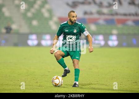 Al Ahlis Nabil El Zhar am Ball während des Spiels der QNB Stars League gegen Al Shahaniya am 19 2019. Oktober im Hamad bin Khalifa Stadium, Doha, Katar. (Foto von Simon Holmes/NurPhoto) Stockfoto