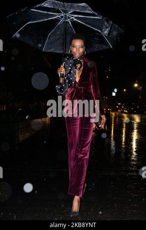 MANHATTAN, NEW YORK CITY, NEW YORK, USA - 22. OKTOBER: Model Maria Borges kommt bei der Noble Panacea Launch Event an, die am 22. Oktober 2019 im Metropolitan Museum of Art in Manhattan, New York City, New York, USA, stattfand. (Foto von William Perez/Image Press Agency/NurPhoto) Stockfoto