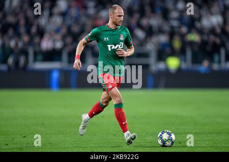 Benedikt Howedes von Lokomotiv Moskau während des UEFA Champions League Gruppenbühnentauches zwischen Juventus und Lokomotiv Moskau am 22. Oktober 2019 im Juventus-Stadion, Turin, Italien. (Foto von Giuseppe Maffia/NurPhoto) Stockfoto