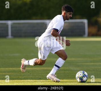 Dilan Markandy von Tottenham Hotspur während der UAFA Youth League zwischen Tottenham Hotspur und Crvena zvezda ( Red Star Belgrade) am 22. Oktober 2019 in Enfield, England, auf dem Hotspur Way, Enfield. (Foto von Action Foto Sport/NurPhoto) Stockfoto