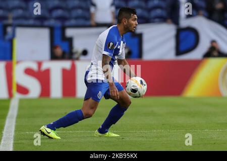 Portos mexikanischer Stürmer Jesus Corona in Aktion während des UEFA Europa League Group G-Spiels zwischen dem FC Porto und dem Rangers FC am 24. Oktober 2019 im Dragao Stadium in Porto, Portugal. (Foto von Paulo Oliveira / DPI / NurPhoto) Stockfoto