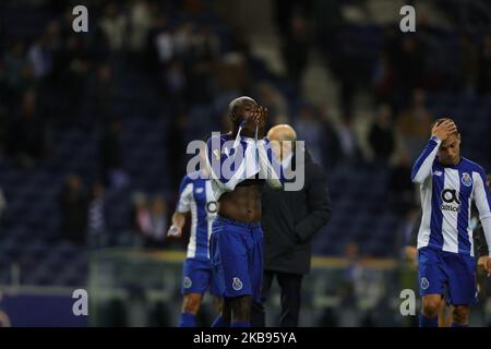 Porto’s portugiesischer Mittelfeldspieler Danilo Pereira reagiert mit dem Spiel der UEFA Europa League Gruppe G zwischen dem FC Porto und dem Rangers FC am 24. Oktober 2019 im Dragao Stadium in Porto, Portugal. (Foto von Paulo Oliveira / DPI / NurPhoto) Stockfoto