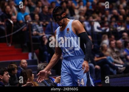 Gustavo Ayon von Zenit St. Petersburg während des EuroLeague-Basketballspiels zwischen Zenit St. Petersburg und Panathinaikos OPAP Athens am 24. Oktober 2019 in der Sibur Arena in Sankt Petersburg, Russland. (Foto von Mike Kireev/NurPhoto) Stockfoto