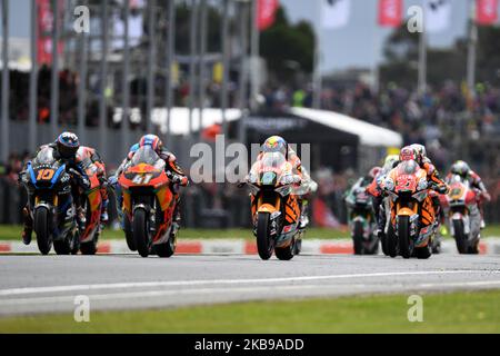 Das Rennen Moto2 beginnt am 27. Oktober 2019 auf dem Phillip Island Grand Prix Circuit in Phillip Island, Australien (Foto: Morgan Hancock/NurPhoto) Stockfoto