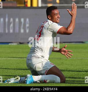 Danilo vom FC Juventus während des Spiels der Serie A zwischen uns Lecce und dem FC Juventus am 26. oktober 2019 im Stadion „Via del Mare“ in Lecce, Italien (Foto von Gabriele Maricchiolo/NurPhoto) Stockfoto