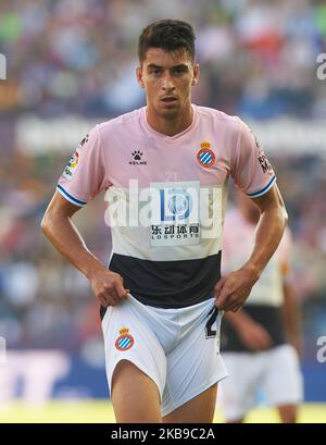 Marc Roca von Espanyol während des La Liga Santander Spiels zwischen Levante und Espanyol im Estadio Ciutat de Valencia am 27. Oktober 2019 in Valencia, Spanien (Foto: Maria Jose Segovia/NurPhoto) Stockfoto