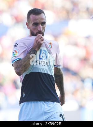 Sergi Darder von Espanyol während des La Liga Santander Spiels zwischen Levante und Espanyol im Estadio Ciutat de Valencia am 27. Oktober 2019 in Valencia, Spanien (Foto: Maria Jose Segovia/NurPhoto) Stockfoto