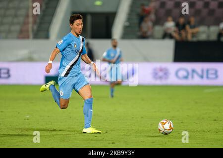 AL Sadds Jung Woo-Young am 3. November 2019 beim QNB Stars League-Spiel gegen Al Duhail im Abdullah bin Khalifa-Stadion in Doha, Katar. (Foto von Simon Holmes/NurPhoto) Stockfoto