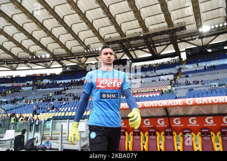 Alex Meret von SSC Napoli während der Serie Ein Spiel zwischen Roma und Napoli im Stadio Olimpico, Rom, Italien am 2. November 2019. (Foto von Giuseppe Maffia/NurPhoto) Stockfoto