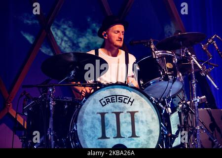 Jeremiah Fraites von den Lumineers tritt am 04. November 2019 in Mailand, Italien, live im Alcatraz auf. (Foto von Mairo Cinquetti/NurPhoto) Stockfoto