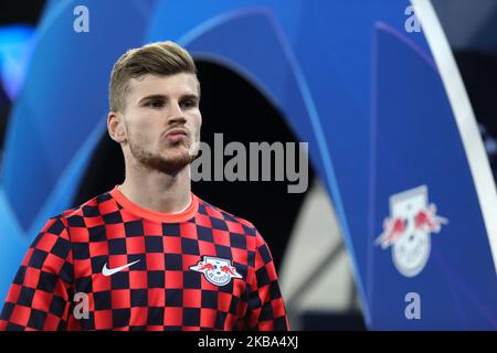 Timo Werner von RB Leipzig beim UEFA Champions League-Spiel der Gruppe G zwischen FC Zenit St. Petersburg und RB Leipzig am 05. November 2019 im St. Petersburger Stadion in St.Petersburg, Russland. (Foto von Igor Russak/NurPhoto) Stockfoto