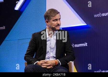 Jay Sullivan (Facebook) spricht am dritten Tag des Web Summit 2019 in Lissabon, Portugal, am 6. November 2019 (Foto: Rita Franca/NurPhoto) Stockfoto