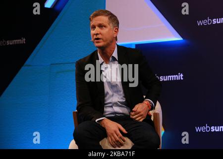 Jay Sullivan (Facebook) spricht am dritten Tag des Web Summit 2019 in Lissabon, Portugal, am 6. November 2019 (Foto: Rita Franca/NurPhoto) Stockfoto