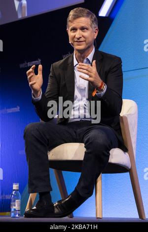 Jay Sullivan (Facebook) spricht am dritten Tag des Web Summit 2019 in Lissabon, Portugal, am 6. November 2019 (Foto: Rita Franca/NurPhoto) Stockfoto