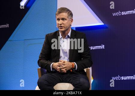 Jay Sullivan (Facebook) spricht am dritten Tag des Web Summit 2019 in Lissabon, Portugal, am 6. November 2019 (Foto: Rita Franca/NurPhoto) Stockfoto