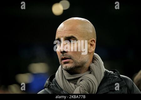 Josep Guardiola von Manchester City während des UEFA Champions League-Spiel der Gruppe C zwischen Atalanta und Manchester City im Stadio Giuseppe Meazza am 06. November 2019 in Mailand, Italien. (Foto von Giuseppe Cottini/NurPhoto) Stockfoto