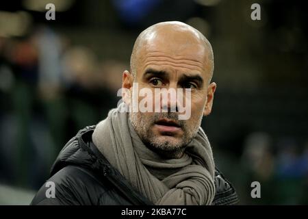 Josep Guardiola von Manchester City während des UEFA Champions League-Spiel der Gruppe C zwischen Atalanta und Manchester City im Stadio Giuseppe Meazza am 06. November 2019 in Mailand, Italien. (Foto von Giuseppe Cottini/NurPhoto) Stockfoto