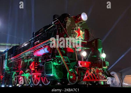 Eine Gesamtansicht des Lokomotiv Moskva Stadions vor dem UEFA Champions League Gruppenfußballspiel n.4 LOKOMOTIV MOSKVA - JUVENTUS am 06. November 2019 in der RZD Arena in Moskau, Zentralraum, Russland. (Foto von Matteo Bottanelli/NurPhoto) Stockfoto